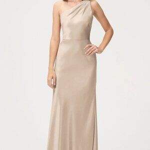 NWT Rose Gold Size 4 Jenny Yoo Floor Length Evening Gown - Perfect Condition